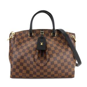 LOUIS VUITTON Damier Odeon MM Tote Shoulder Bag Ebene Black N45283 90280796
